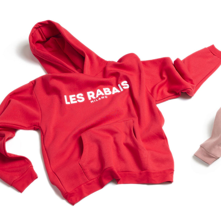 Les Rabais Milano Felpa big logo red