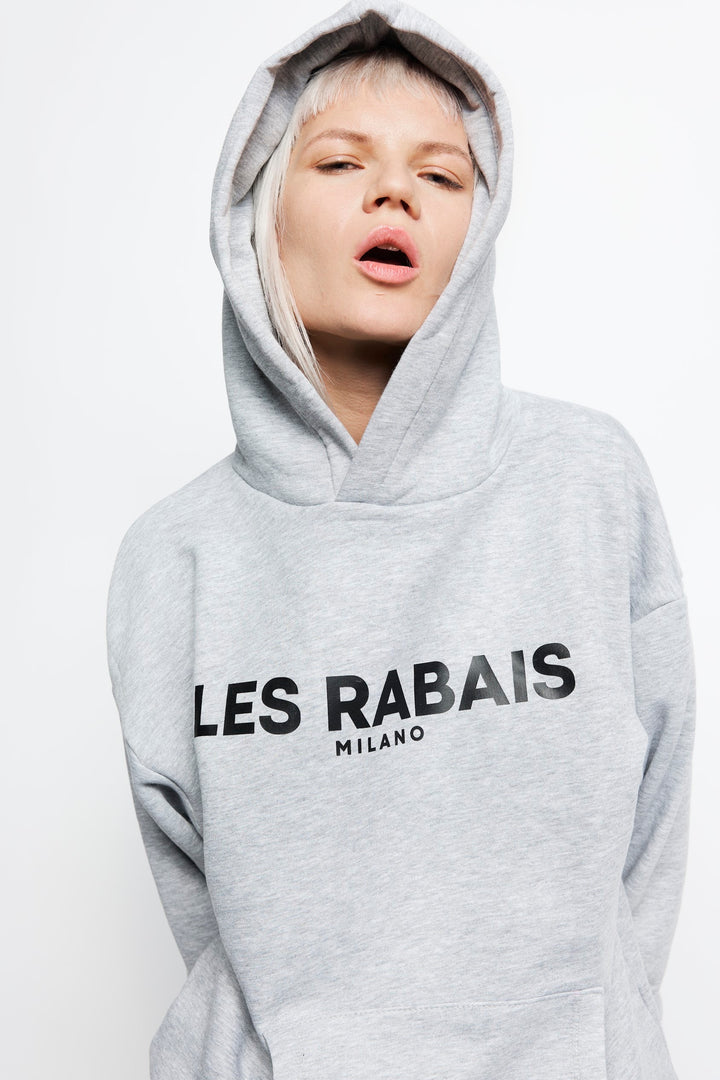 Les Rabais Milano Felpa big logo grey