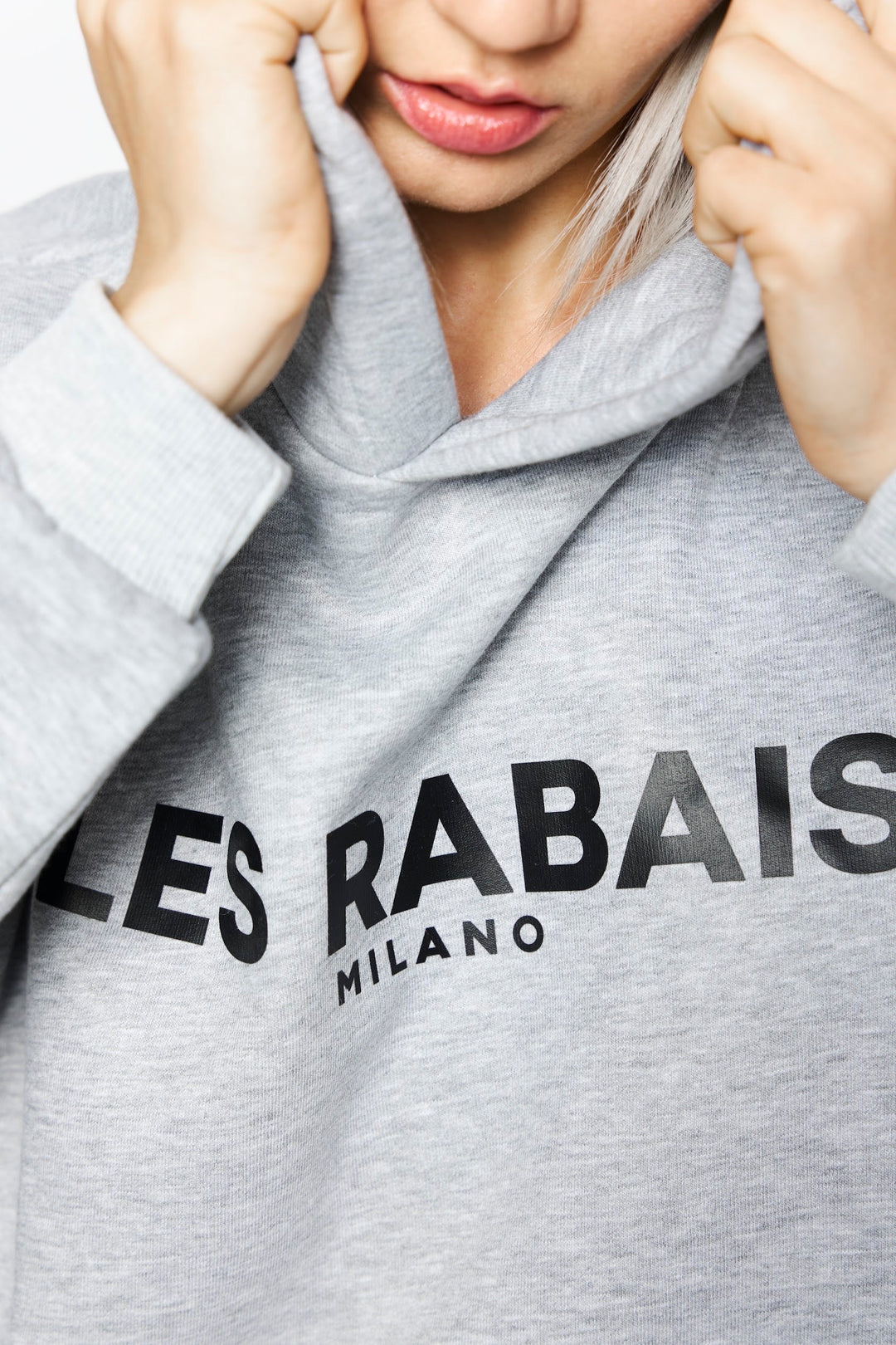 Les Rabais Milano Felpa big logo grey