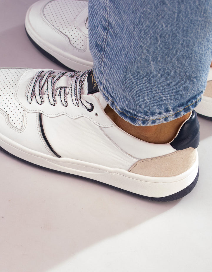 Gregers – Clay Leather White Blue