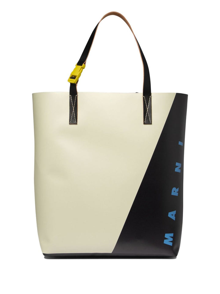 Marni
borsa tote in pelle con stampa logo
