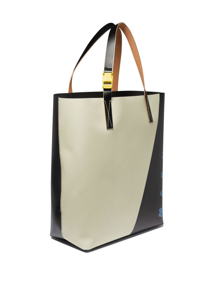 Marni
borsa tote in pelle con stampa logo