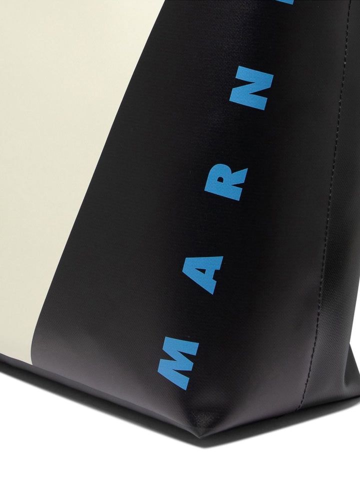 Marni
borsa tote in pelle con stampa logo