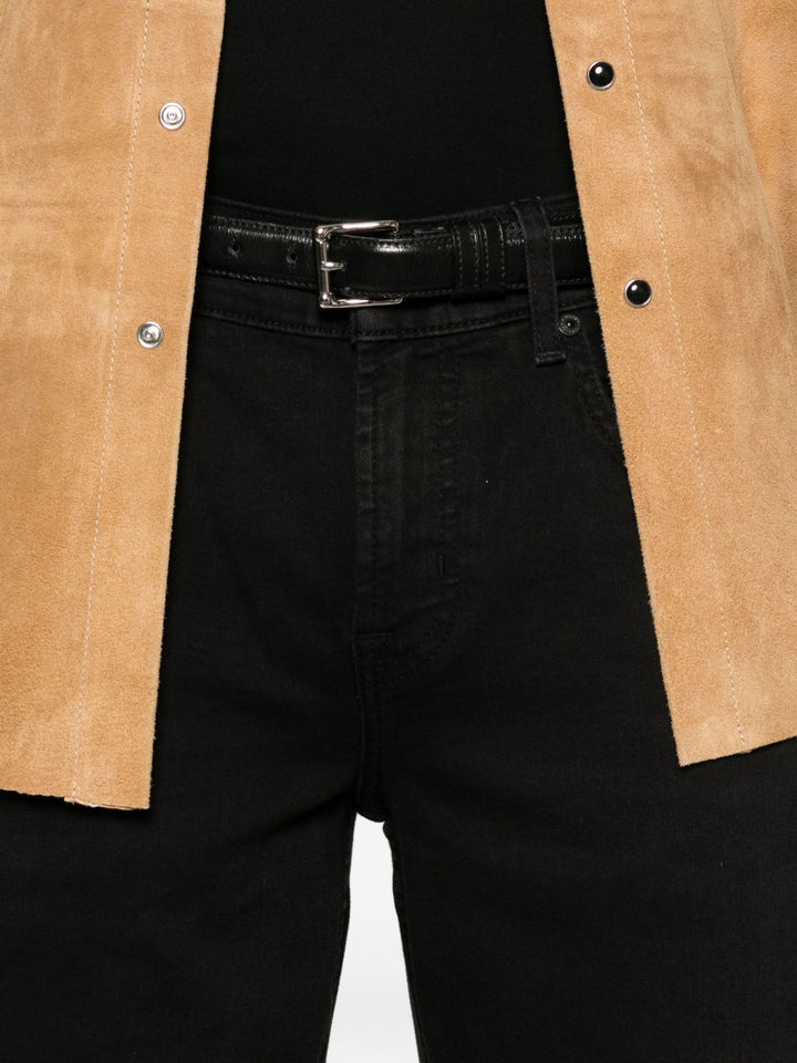 7 FOR ALL MANKIND Jeans nero cinque tasche gamba regolare