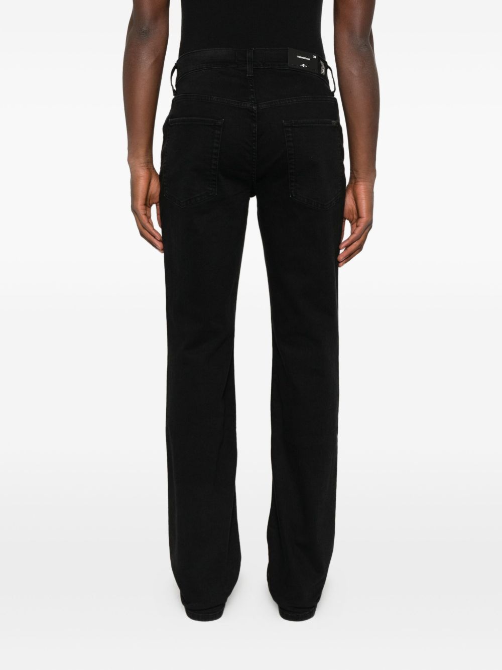 7 FOR ALL MANKIND Jeans nero cinque tasche gamba regolare