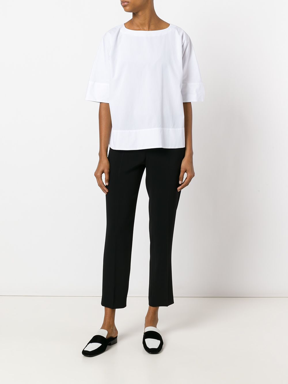 ALBERTO BIANI blusa con pieghe posteriori