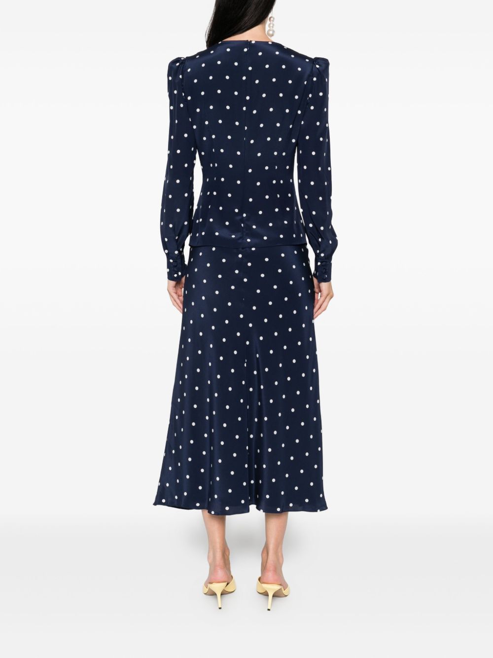 Alessandra Rich Abito midi a pois