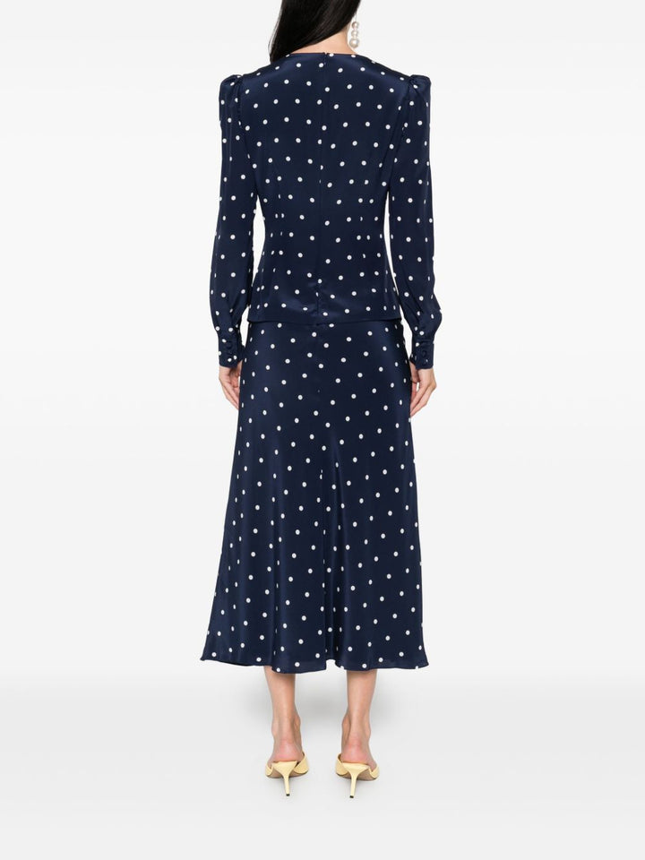 Alessandra Rich Abito midi a pois