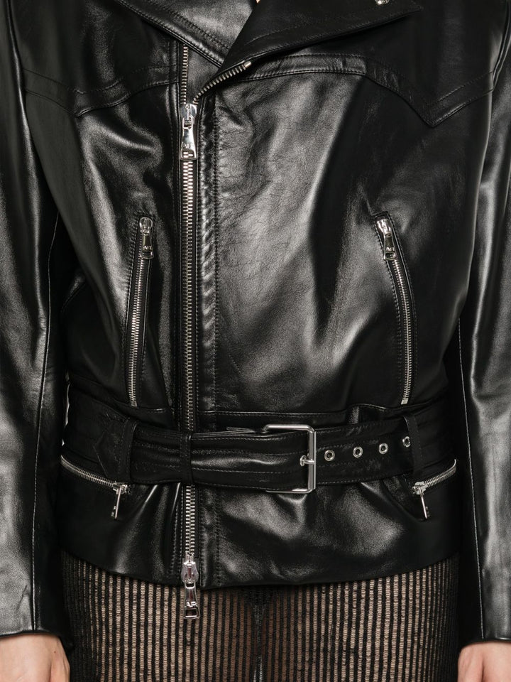 Alessandra Rich Giacca biker in pelle