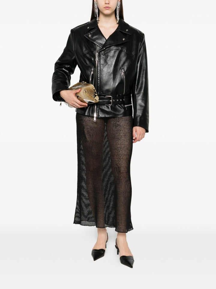 Alessandra Rich Giacca biker in pelle