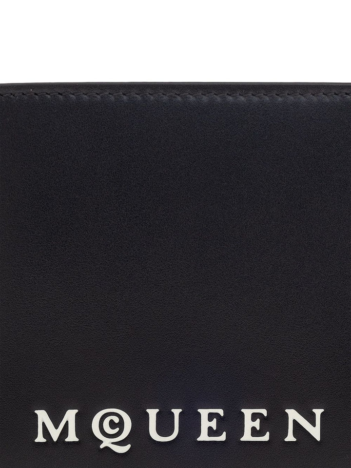 Alexander McQueen Portafoglio bi-fold con logo
