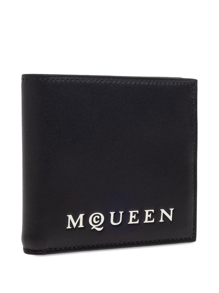 Alexander McQueen Portafoglio bi-fold con logo
