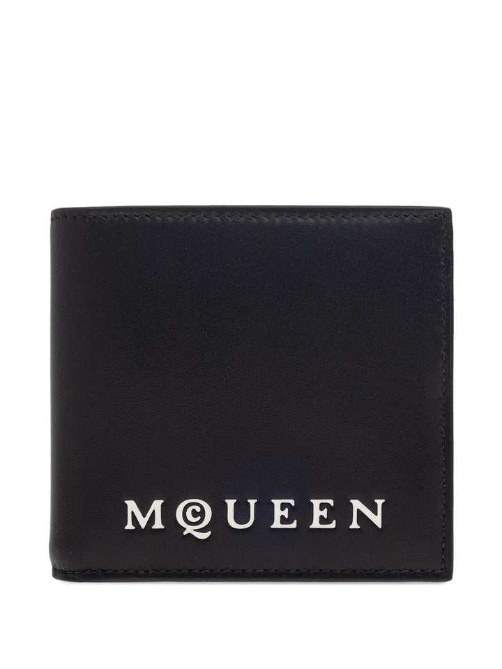 Alexander McQueen Portafoglio bi-fold con logo