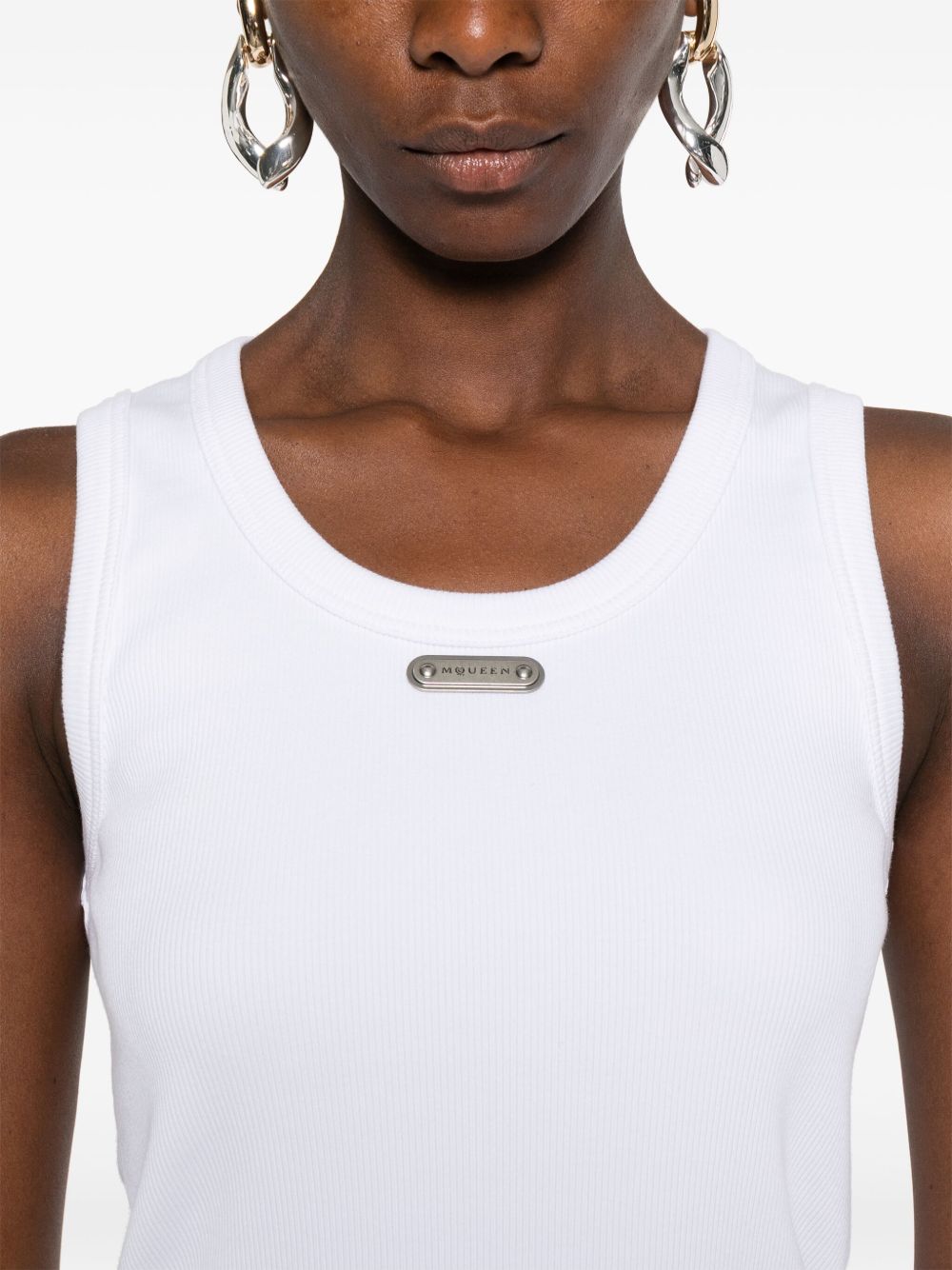 Alexander McQueen
Canotta bianca con placca logo