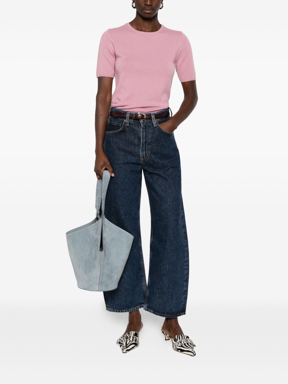 Allude maglione rosa in cashmere