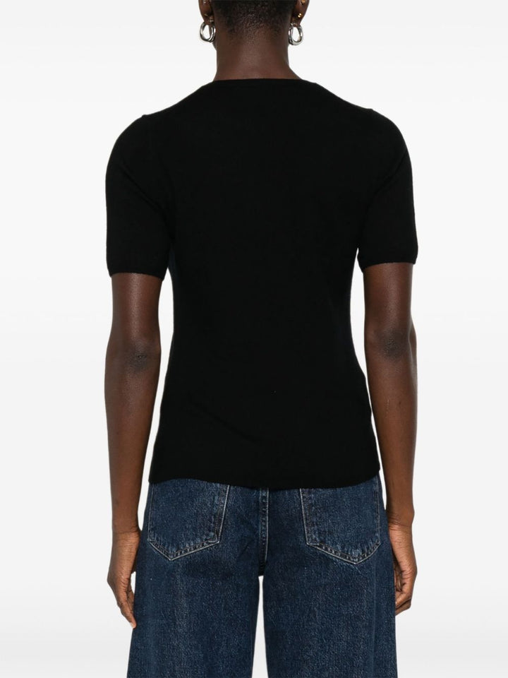 Allude maglione nero in cashmere