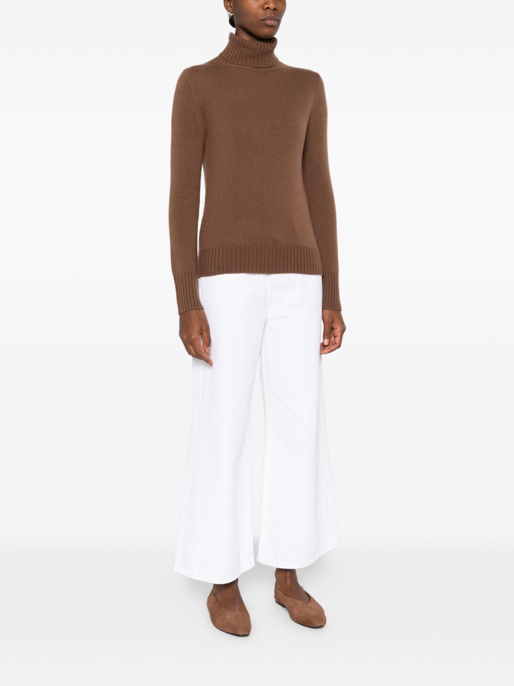 Maglione dolcevita marrone