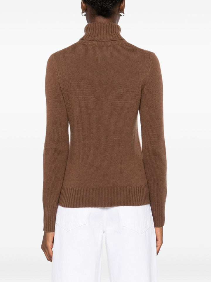 Maglione dolcevita marrone