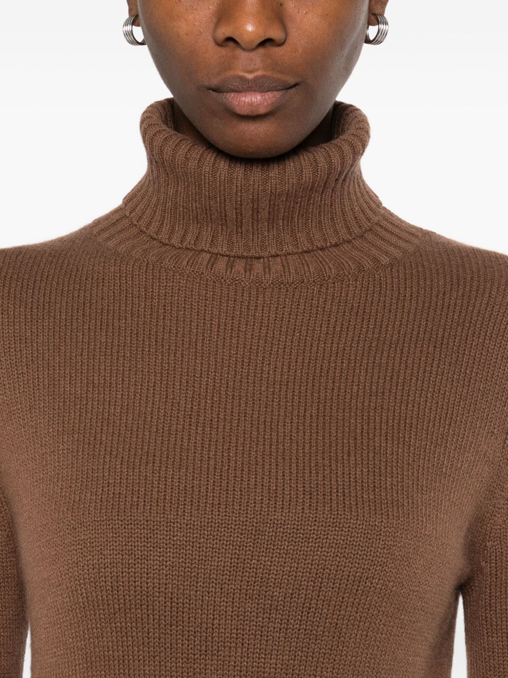 Maglione dolcevita marrone