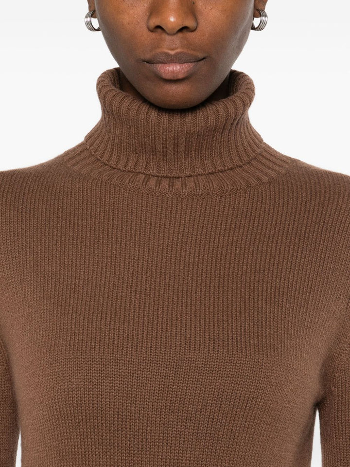 Maglione dolcevita marrone