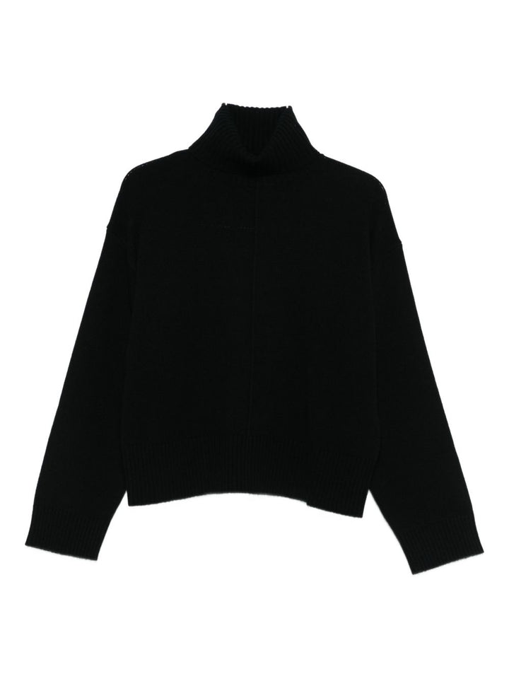 Allude 
Maglione nero con collo alto