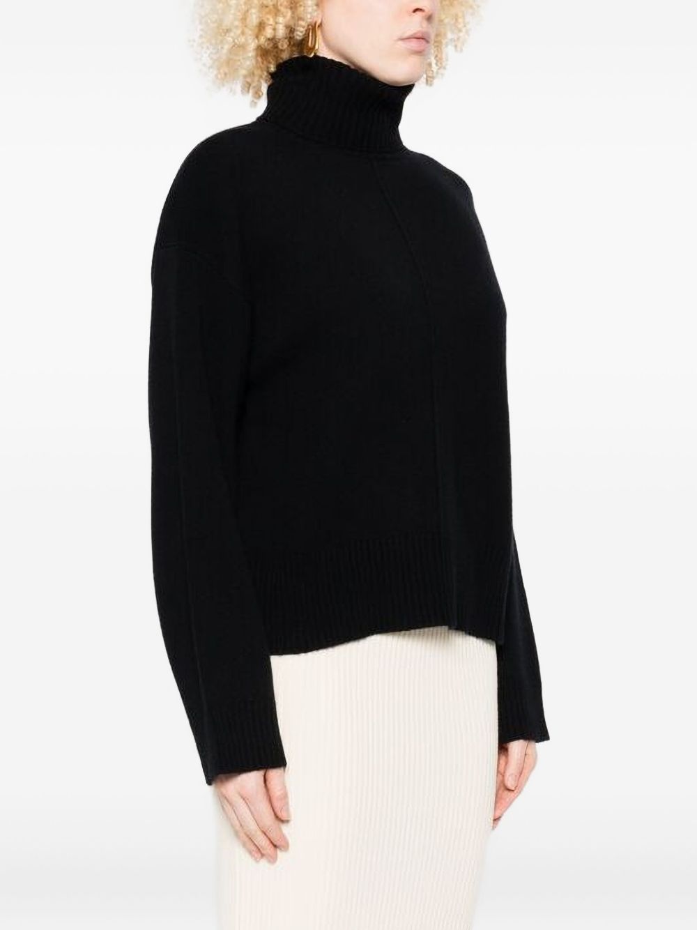 Allude Maglione nero con collo alto