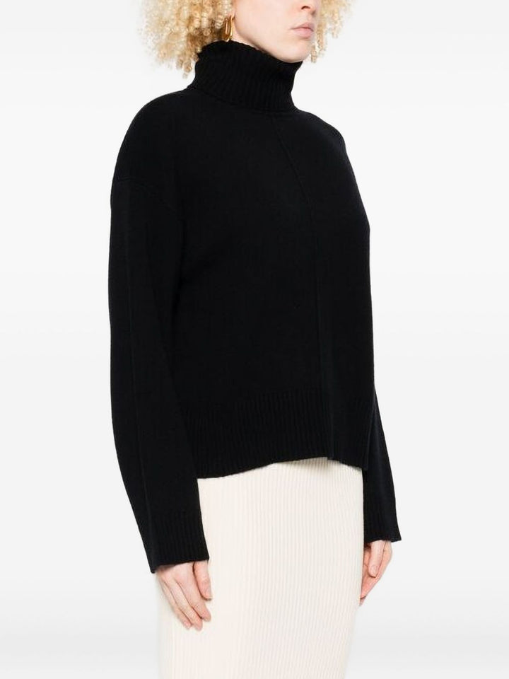 Allude Maglione nero con collo alto