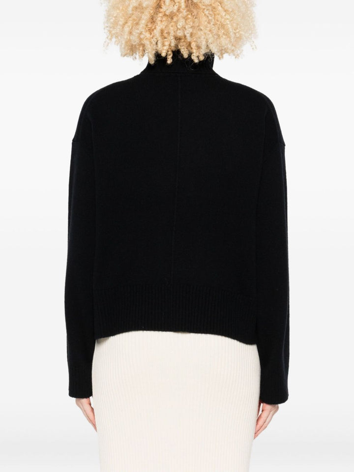 Allude Maglione nero con collo alto