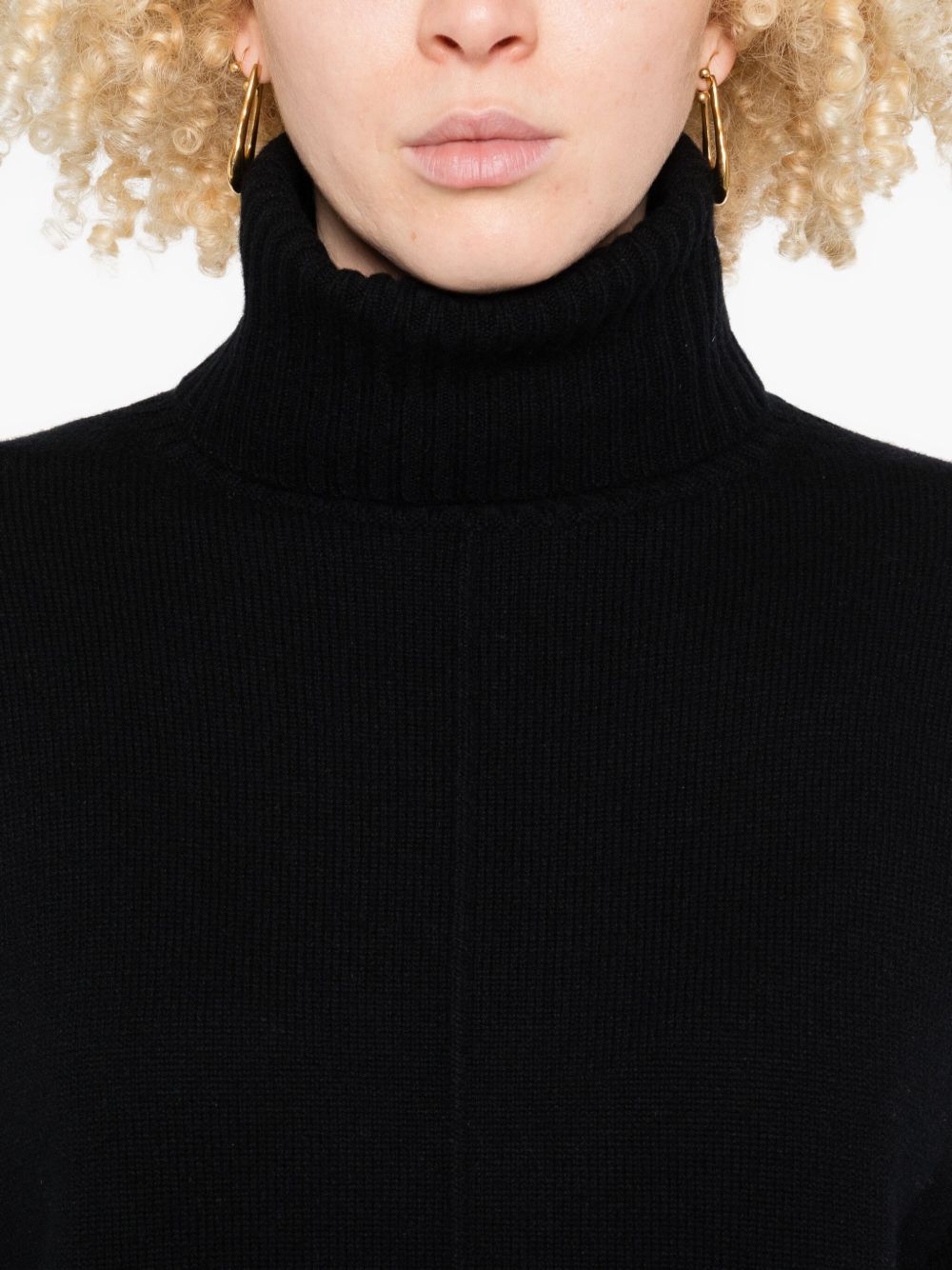 Allude Maglione nero con collo alto