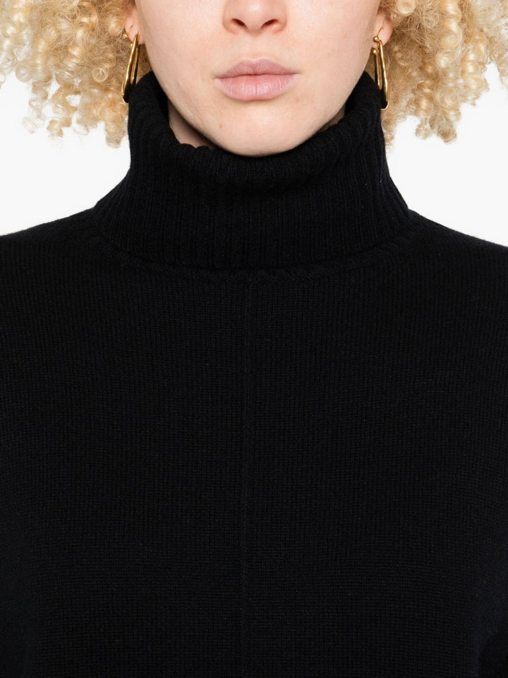 Allude Maglione nero con collo alto