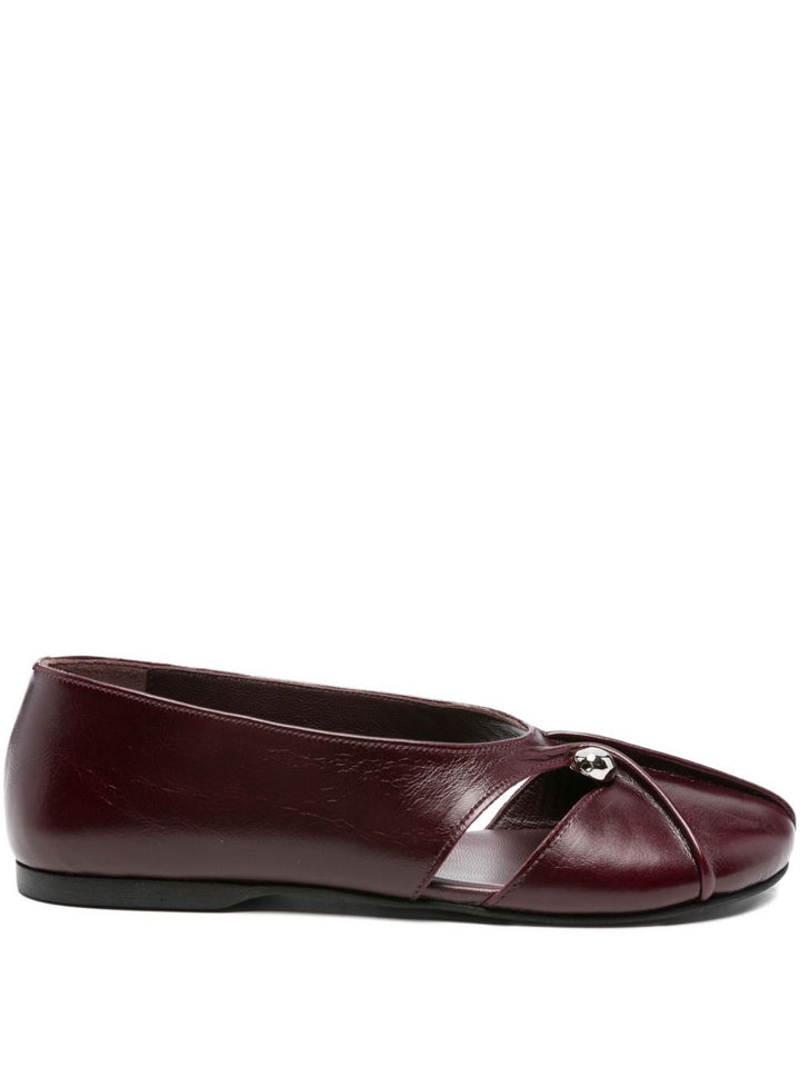 Alohas Ballerine in pelle bordeaux