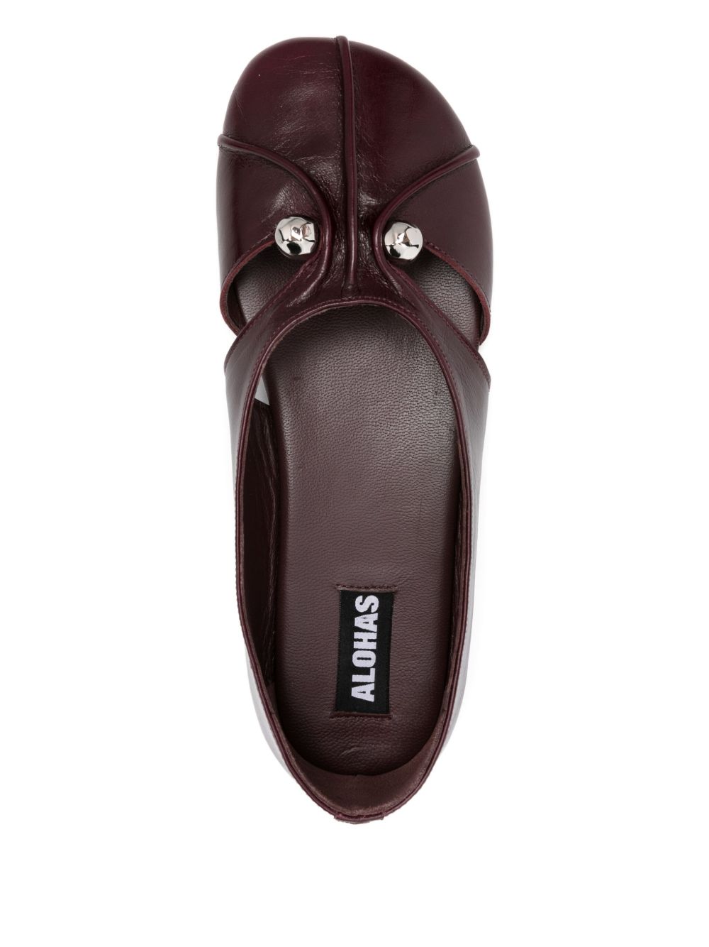 Alohas Ballerine in pelle bordeaux