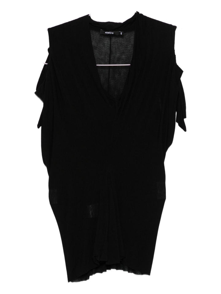 Amen
Top nero con scollo a V e spalline scoperte
