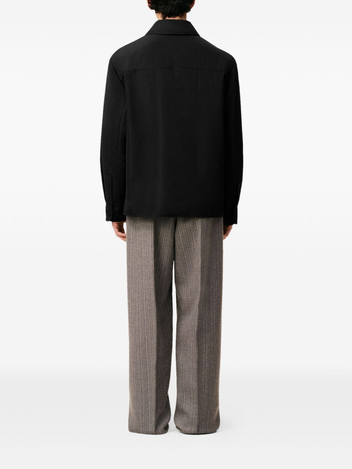 AMI Paris Overshirt imbottita in taffetà nero