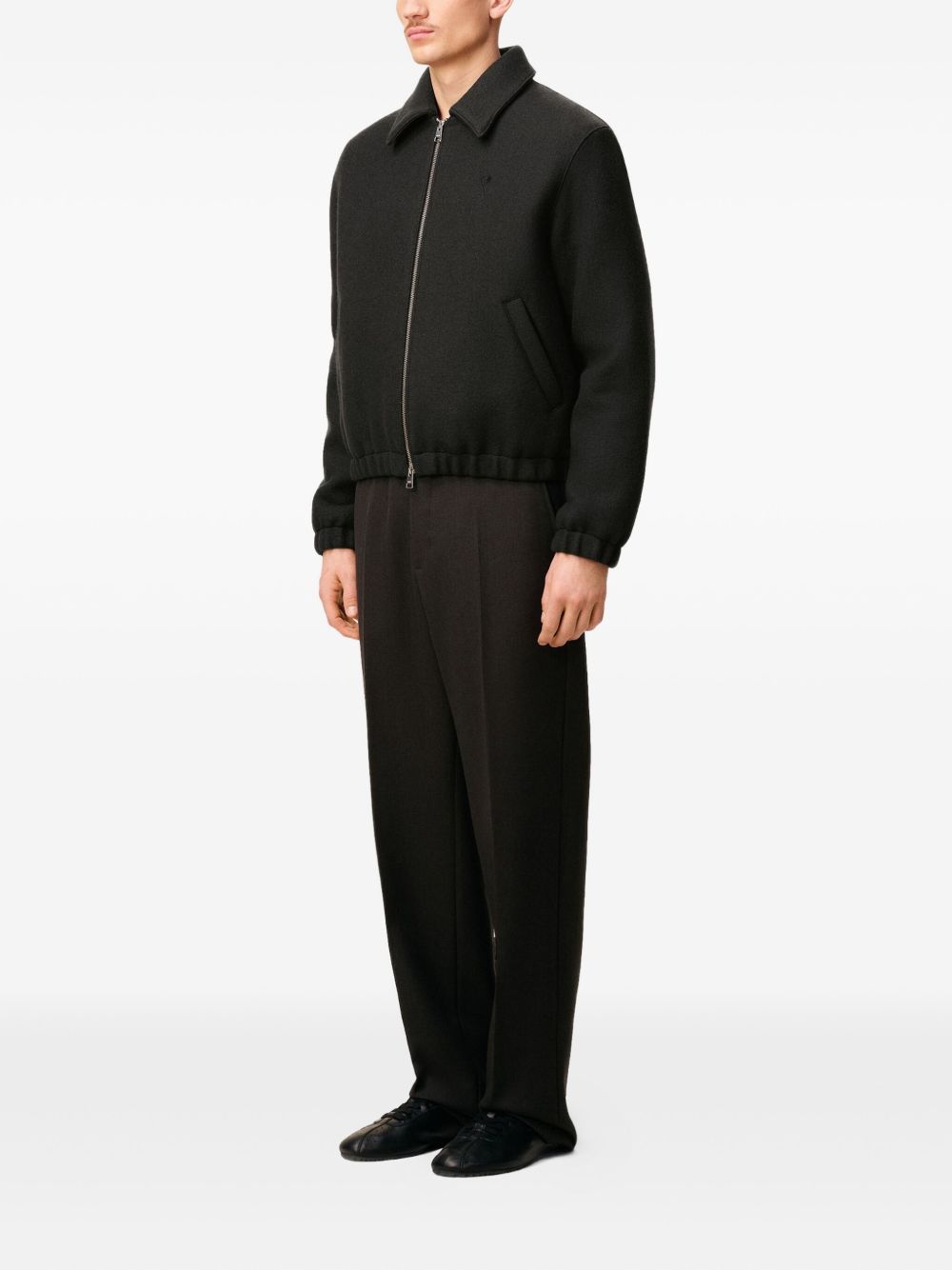 AMI Paris Giacca Ami de Coeur in lana con zip