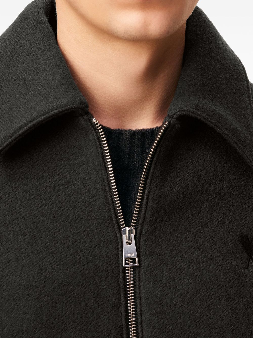 AMI Paris Giacca Ami de Coeur in lana con zip
