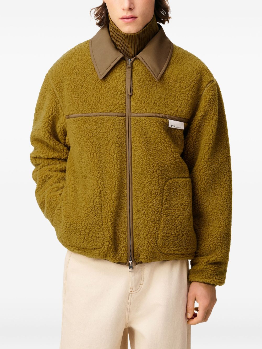 AMI Paris Giacca in pile con zip