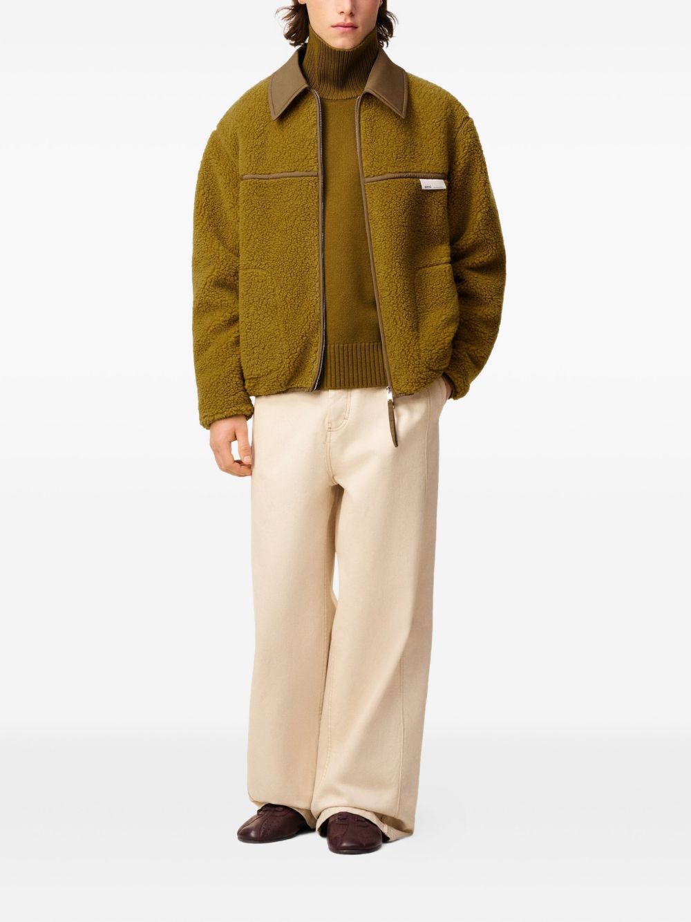 AMI Paris Giacca in pile con zip