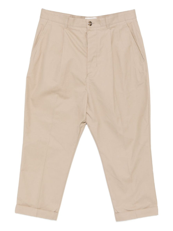 AMI Paris pleated cotton trousers