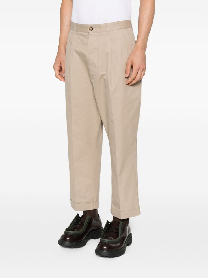 AMI Paris pleated cotton trousers