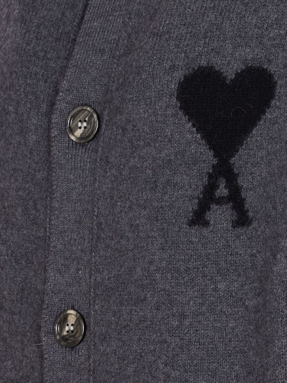 Ami Paris
Cardigan grigio in lana Ami De Coeur