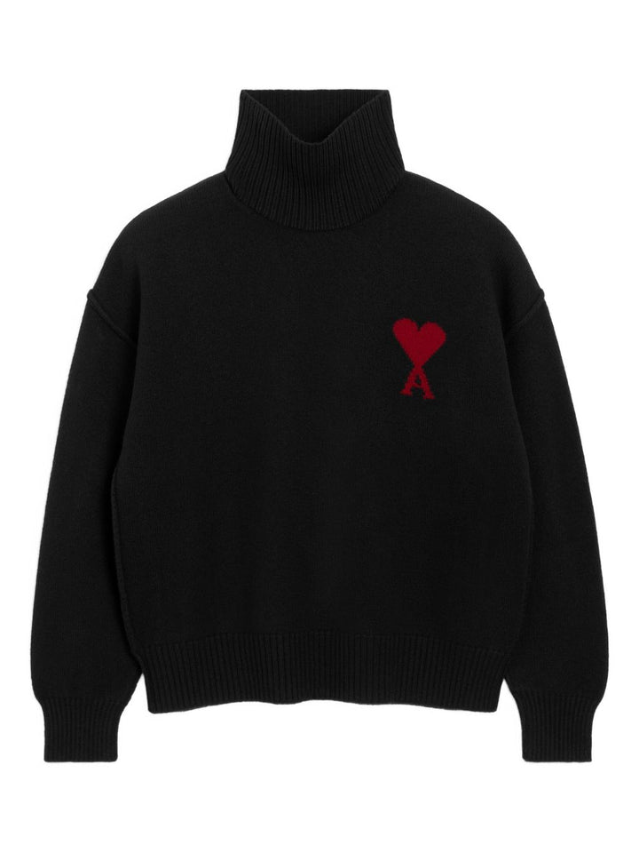 AMI Paris
Maglione con scollo a imbuto e motivo a cuore