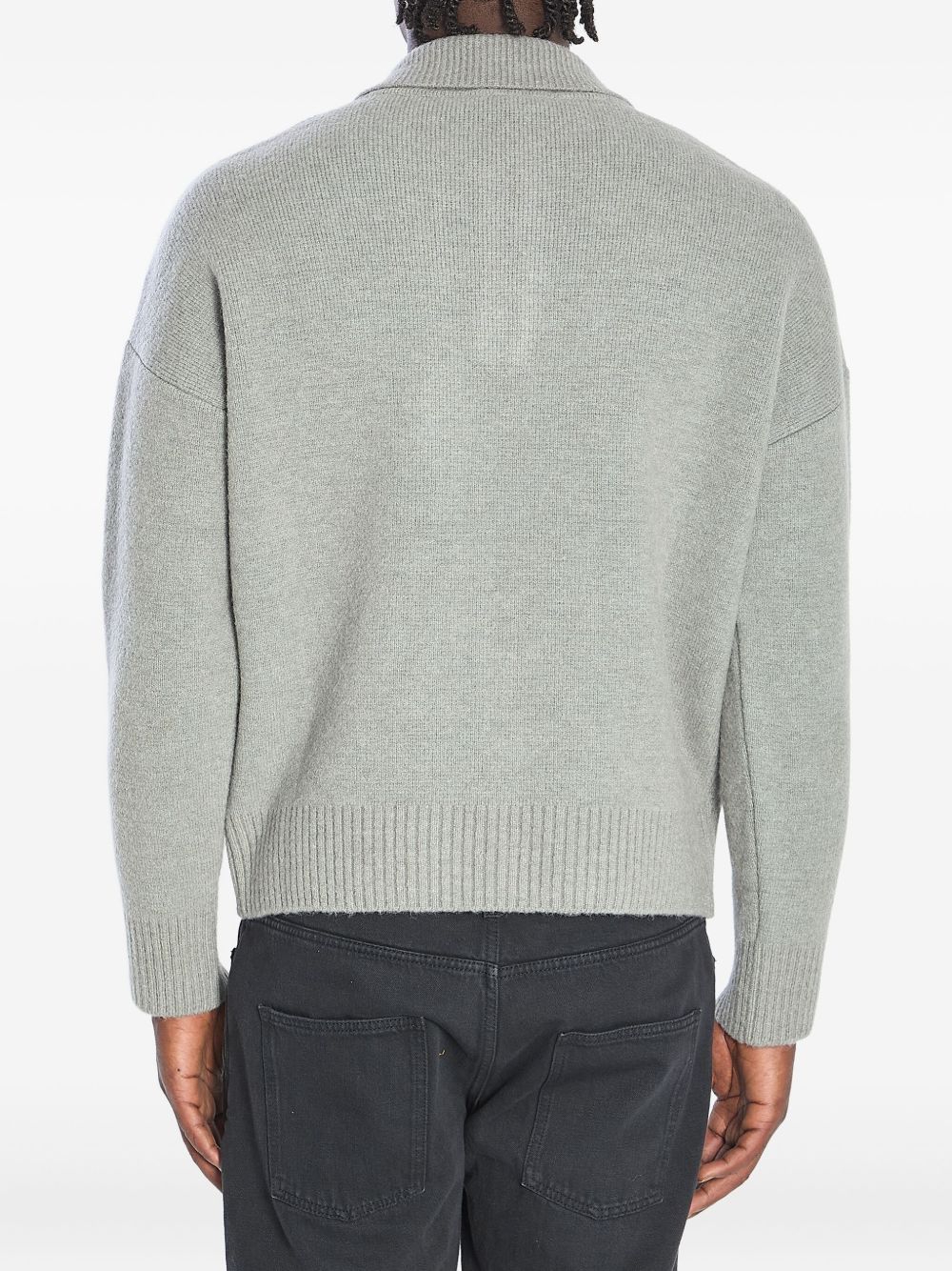 AMI Paris Polo Ami de Coeur con intarsi