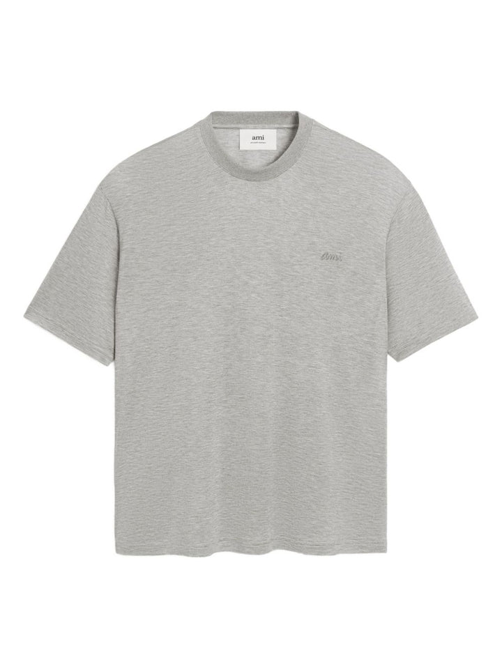 AMI Paris T-shirt ricamata a maniche corte