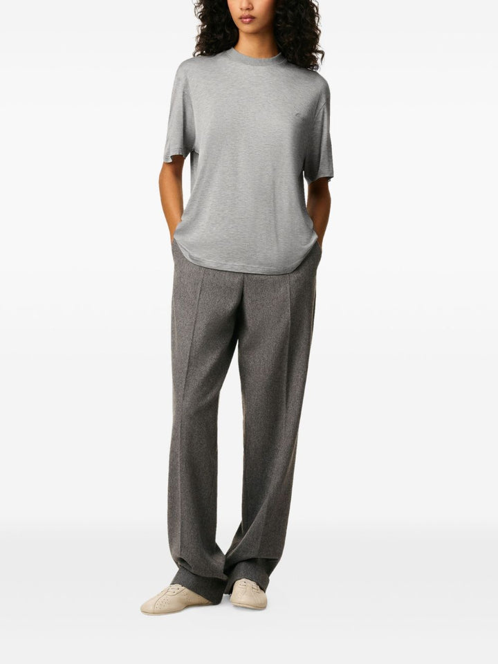 AMI Paris T-shirt ricamata a maniche corte