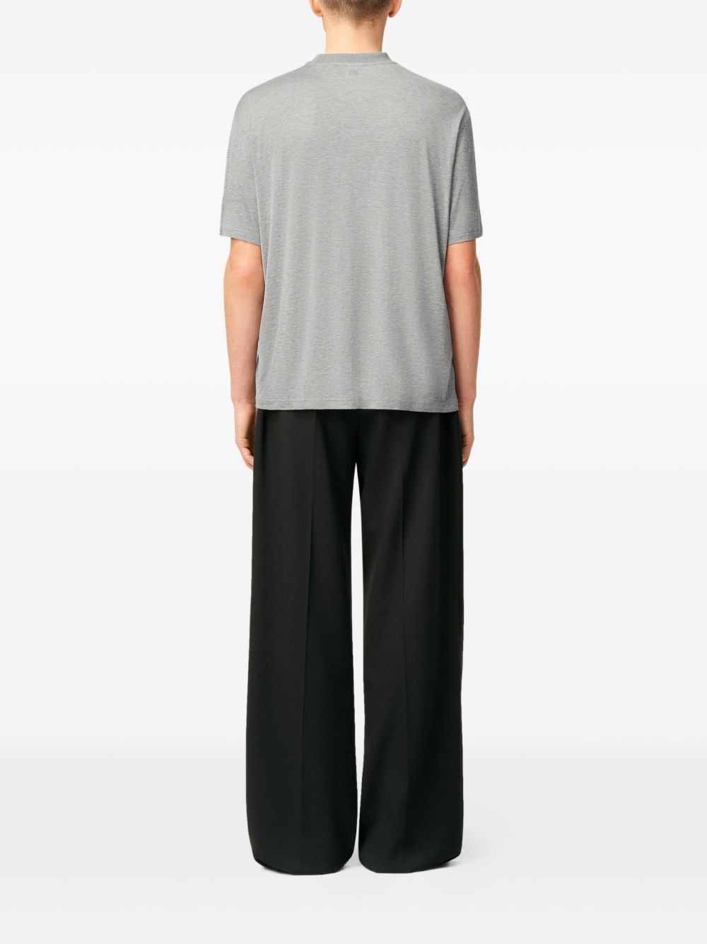 AMI Paris T-shirt ricamata a maniche corte