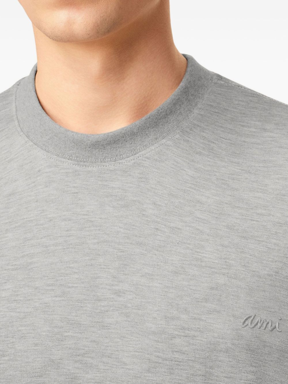 AMI Paris T-shirt ricamata a maniche corte