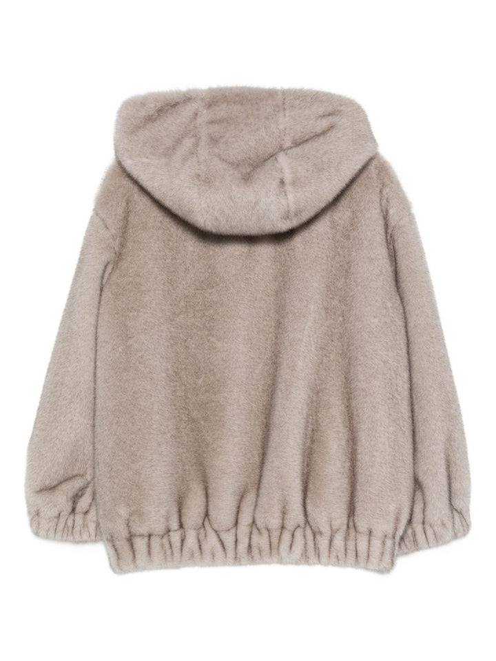 Antonelli Giacca con cappuccio in pelliccia sintetica