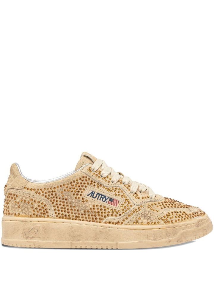 Autry Sneakers basse Medalist in suede con strass