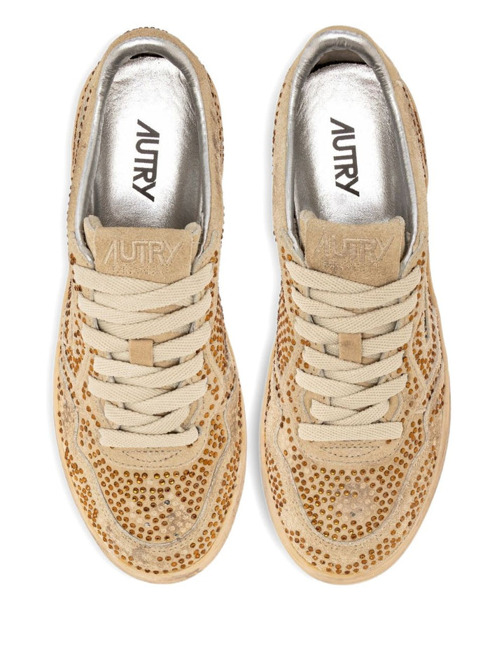 Autry Sneakers basse Medalist in suede con strass